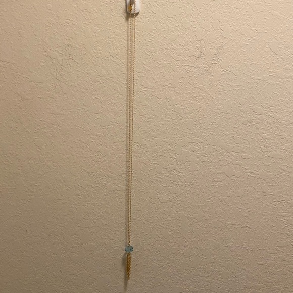 Beautiful Touchstone Crystal by Swarovski tassel necklace. - Picture 1 of 6